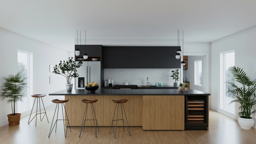 kitchen-large-island-bar-stools-wine